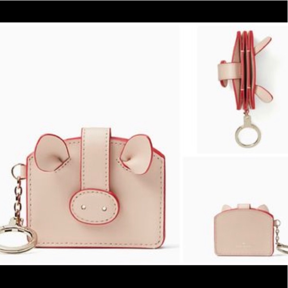 Authentic Kate Spade leather PIG card cs/Keychain - Picture 8 of 8